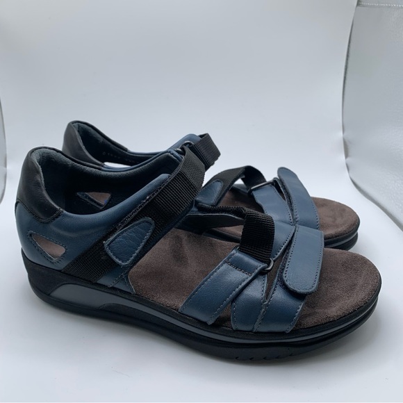 NWOB Wolky Women's Desh Sandal blue leather sandals comfort size 38 US 7.5 1083 - Picture 5 of 11